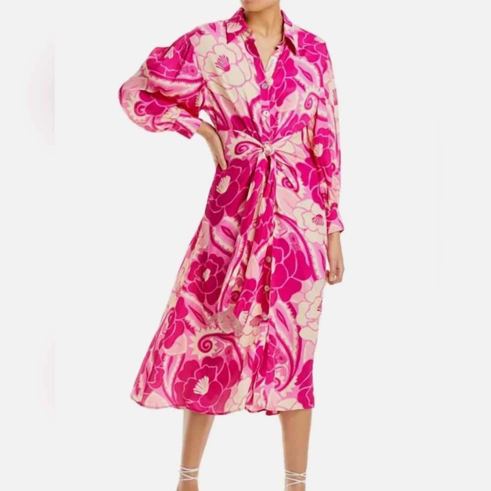 FARM Rio Pink Floral Dress